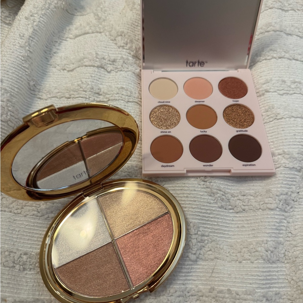 Tarte Eyeshadow and Highlighter Palette - Gold, Brown, and Cream